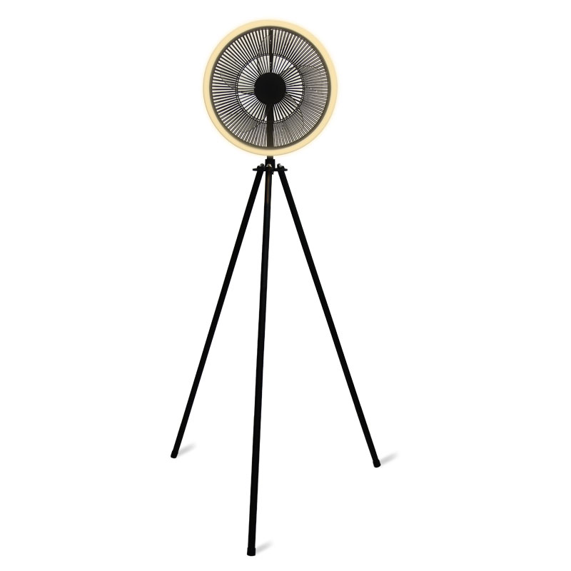 Minimalist Floor Lamp Tripod with Fan